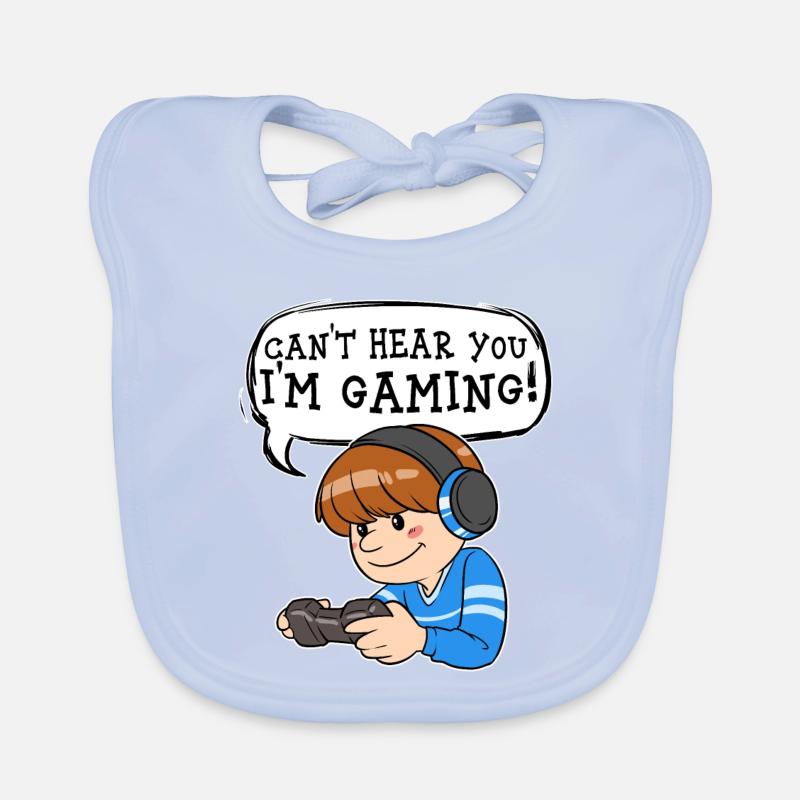 Gamer Junge Headset Nerd Gaming Videospiel PC Baby Bio-Lätzchen