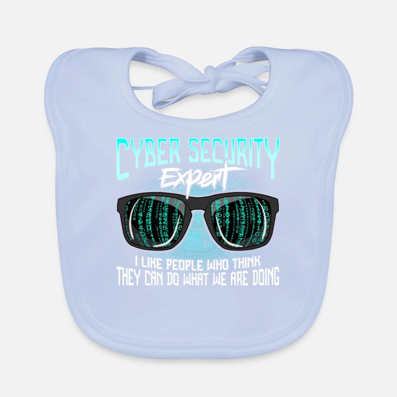 Cyber Security Hackers Hack IT Security Funny Organic Baby Bibs