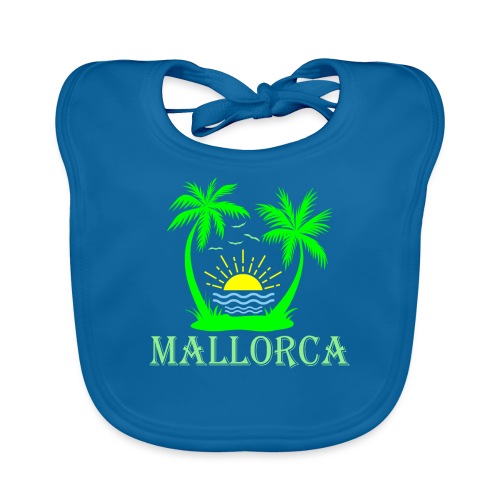 Mallorca - Palmen, Sonne - Mittelmeer - Baby Bio-Lätzchen