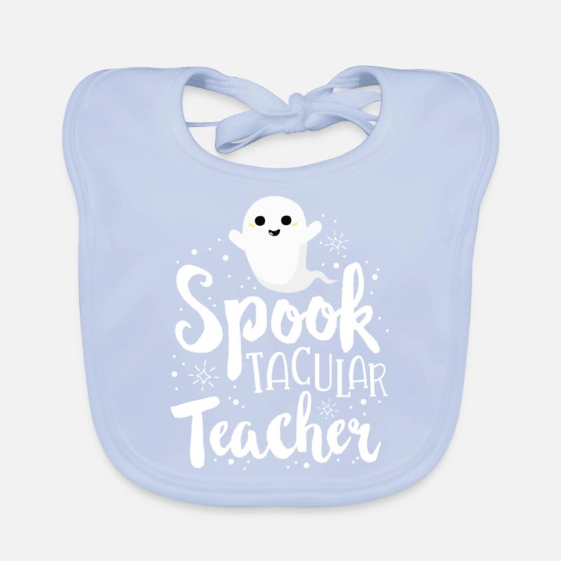 Spooktacular Teacher Halloween TShirt Ghost Organic Baby Bibs