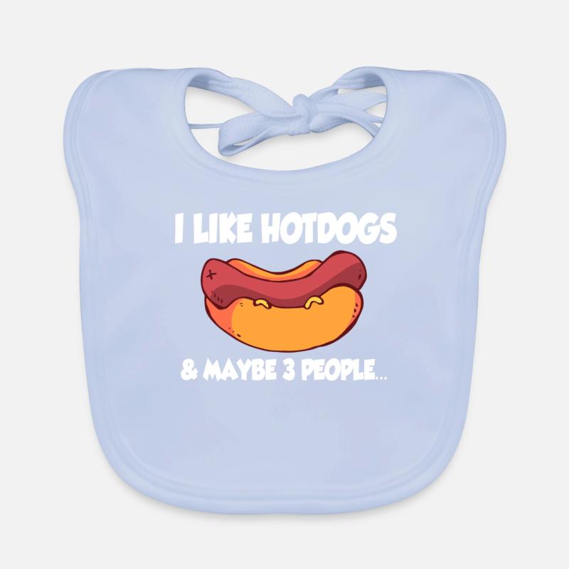 Cadeau de restauration rapide moutarde saucisses saucisses Hotdog Bavoir bio Bébé
