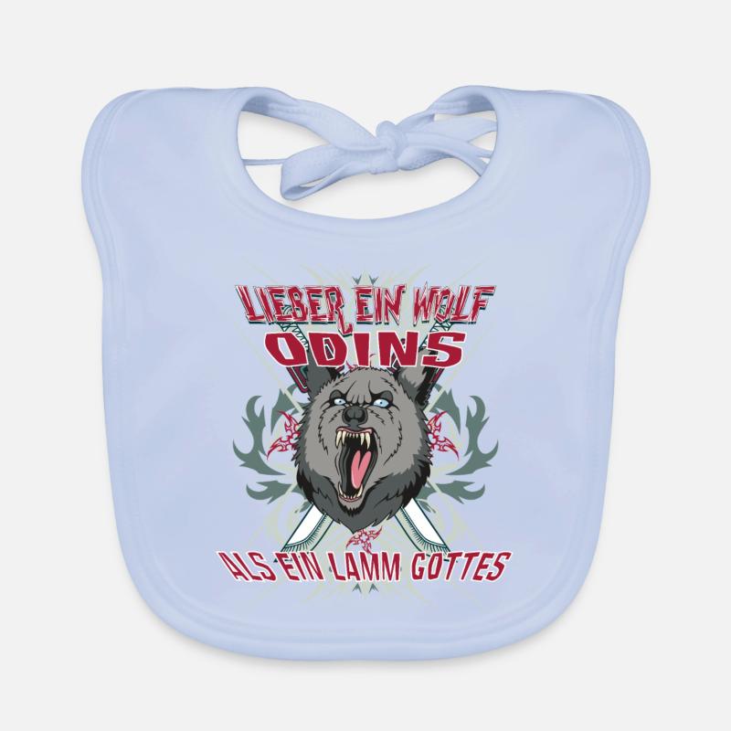 Lieber ein Wolf Odins als ein Lamm Gottes Baby Bio-Lätzchen