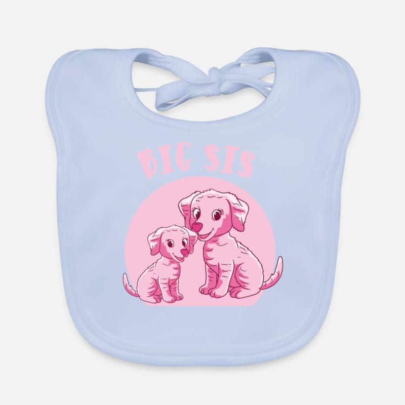 große Schwester Hunde Baby Bio-Lätzchen