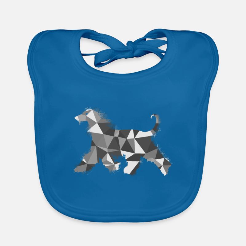 Polygon Afghan Greyhound Organic Baby Bibs
