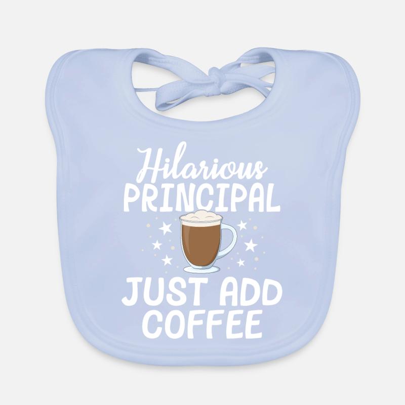 Hilarious Principal Addieren Sie einfach Kaffeeschule Baby Bio-Lätzchen