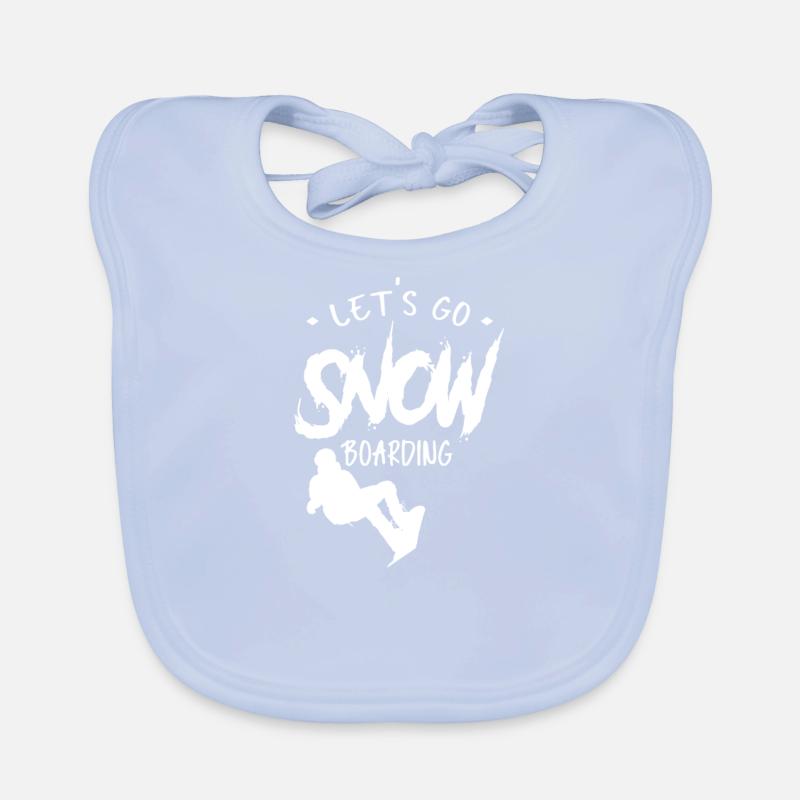 Snowboard Snowboard Snowboard Snowboarder Boarder Bavoir bio Bébé
