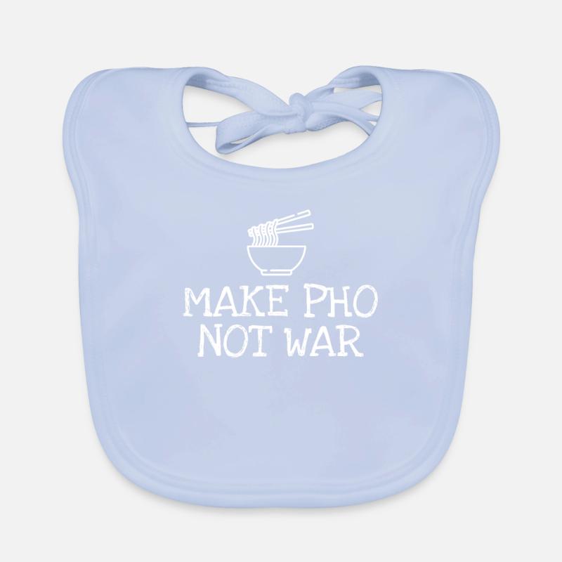 Make Pho Not War Organic Baby Bibs