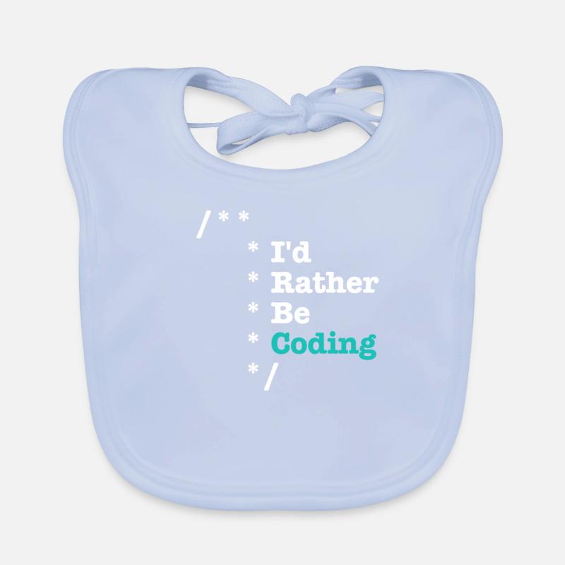 Id Rather Be Coding Comments - Informaticiens Bavoir bio Bébé