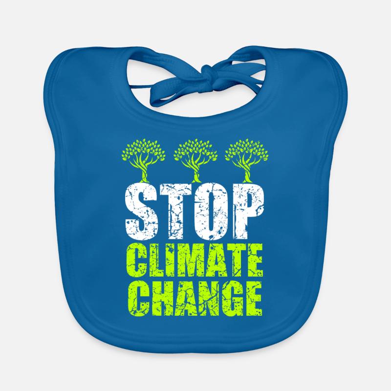 Stop Climate Change I Stop Climate Change Organic Baby Bibs