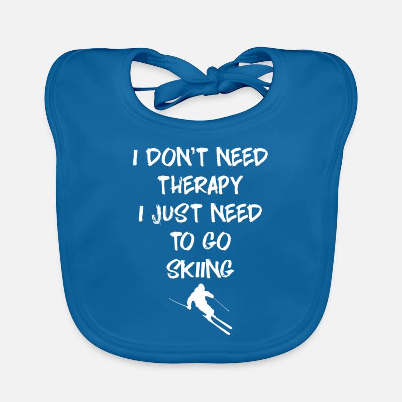 Skiing Skiing Skiing Skiing Skiing Berg Organic Baby Bibs