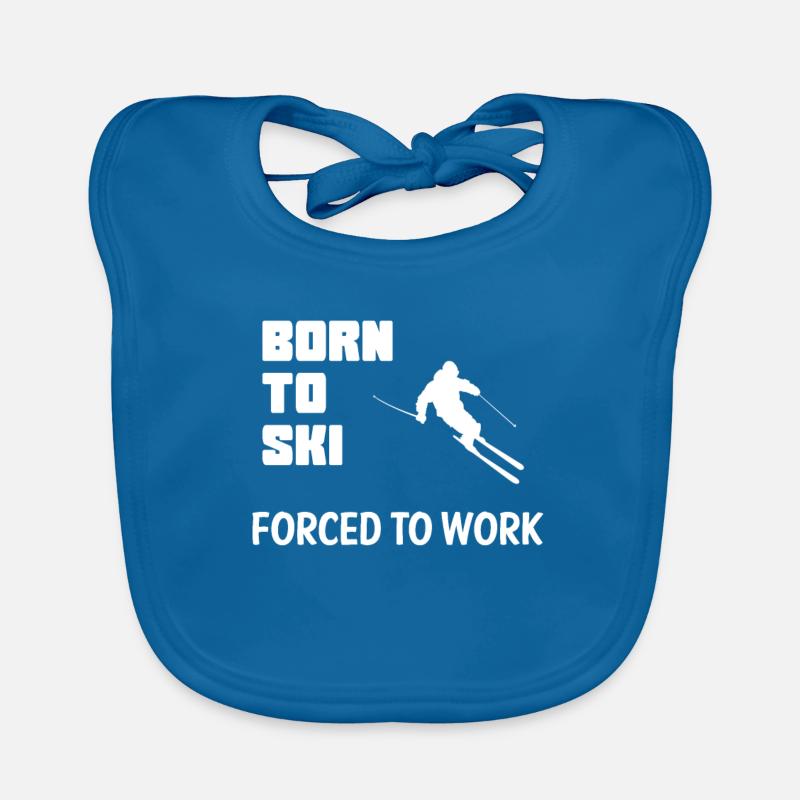 Skiing Skiing Skiing Skiing Skiing Berg Organic Baby Bibs