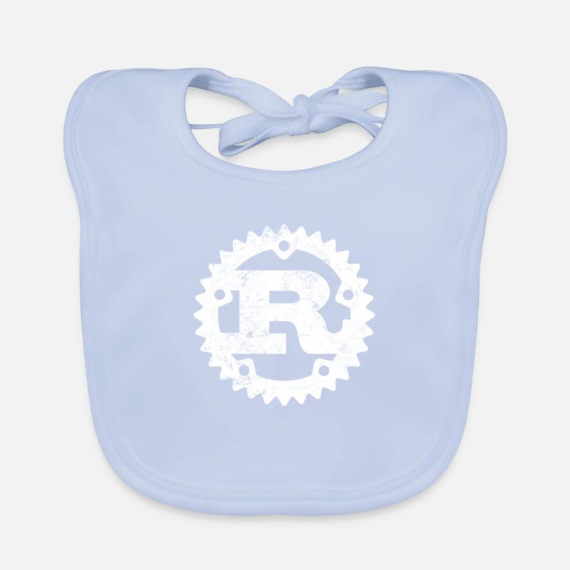 Rust Programming logo imprimé en détresse Bavoir bio Bébé
