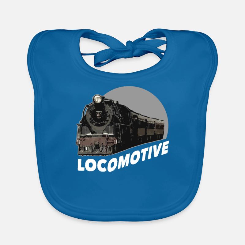 Train trains model railroad railway gift Organic Baby Bibs