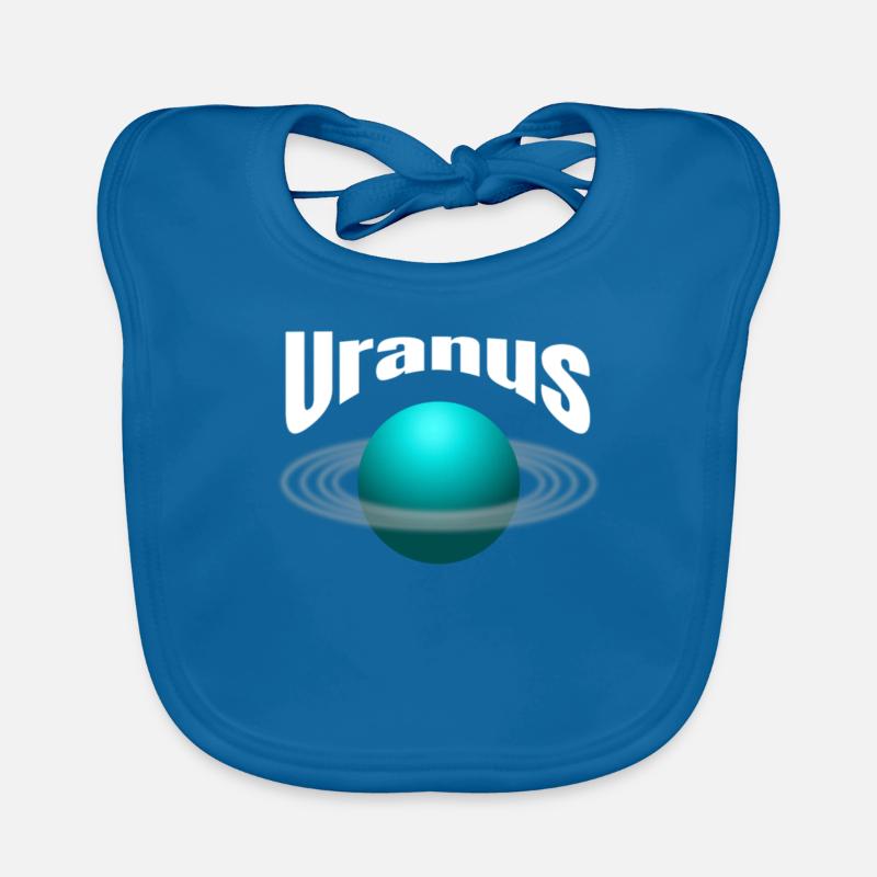 Uranus - Bavoir bio Bébé - bleu paon