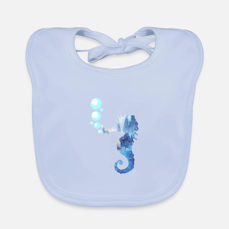 Seepferdchen Meeresbewohner Baby Bio-Lätzchen