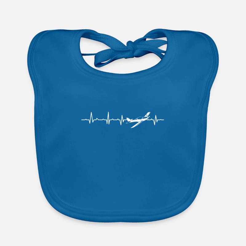 Pilot Heartbeat Aircraft Flying Aviator Flight Baby Bio-Lätzchen