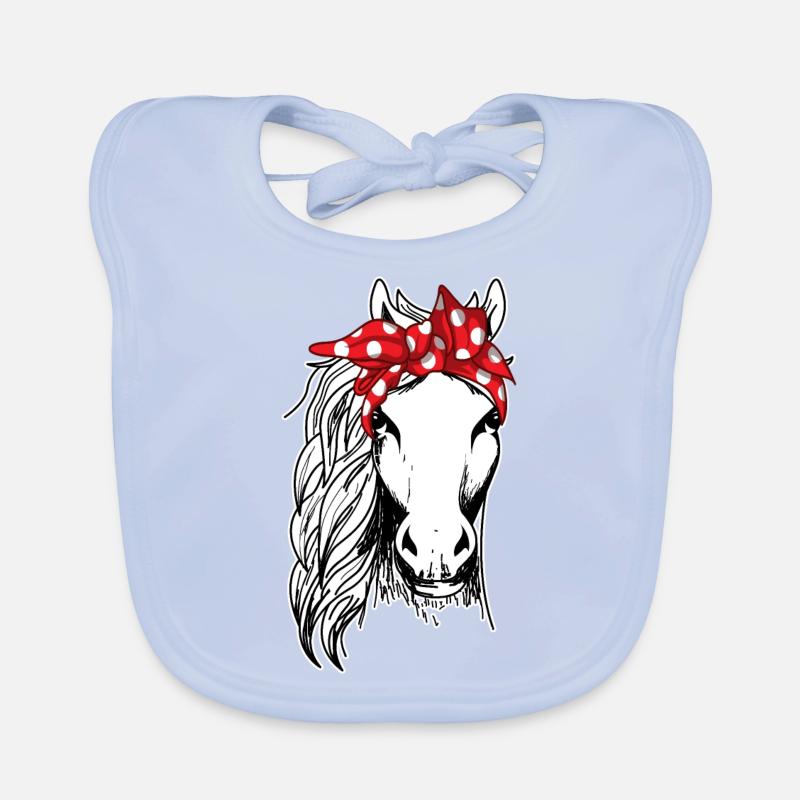 Cheval cool avec bandana Bavoir bio Bébé