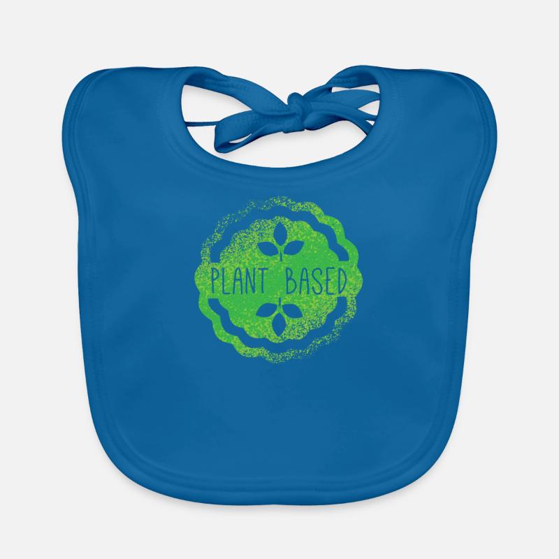 plant based veganer - Bavoir bio Bébé - bleu paon