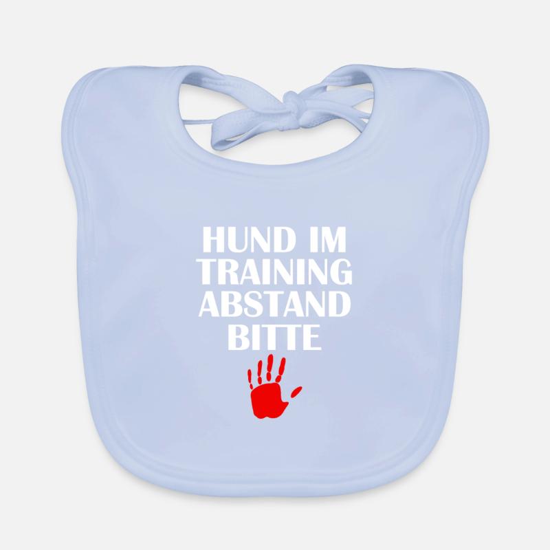 DOG IN TRAINING DISTANCE PLEASE Organic Baby Bibs