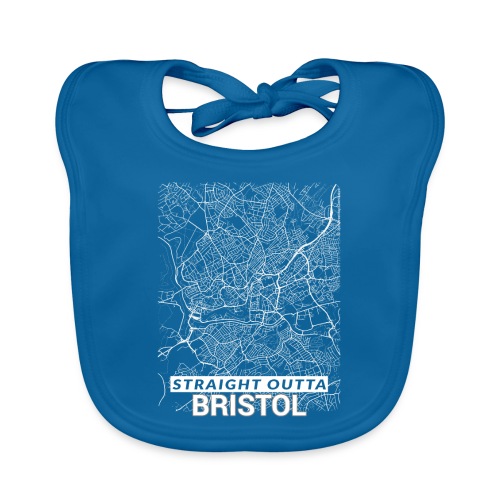 Straight Outta Bristol city centre city map - Organic Baby Bibs