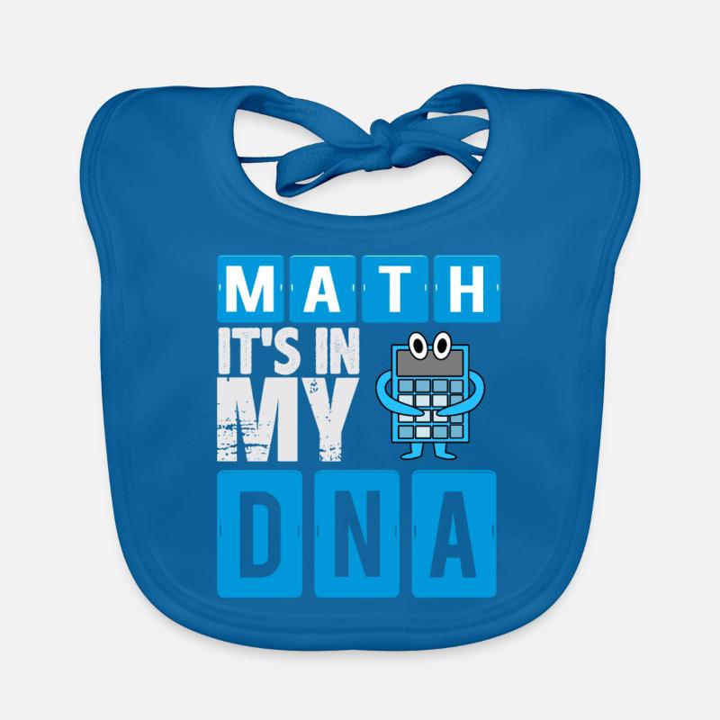Math dans mon ADN! Idée cadeau, cadeau - Bavoir bio Bébé - bleu paon