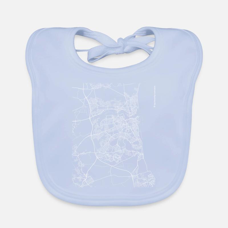 Rues et plan de ville minimal de Sunderland Bavoir bio Bébé