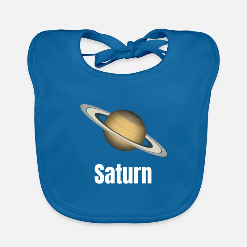 Saturn - Solar System Ring Planet Organic Baby Bibs