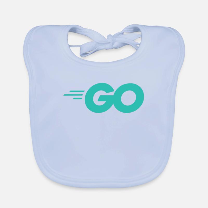 Go Programmiersprache mit Go Logo Go Baby Bio-Lätzchen