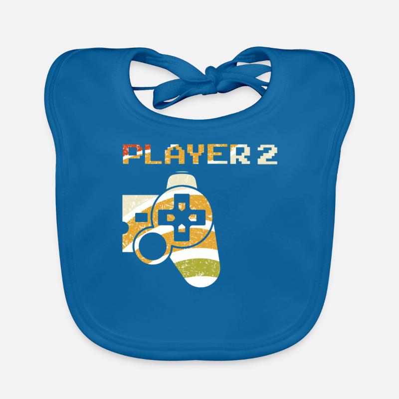 Player 2 - Partner Pair Gaming Console Partner Look Organic Baby Bibs