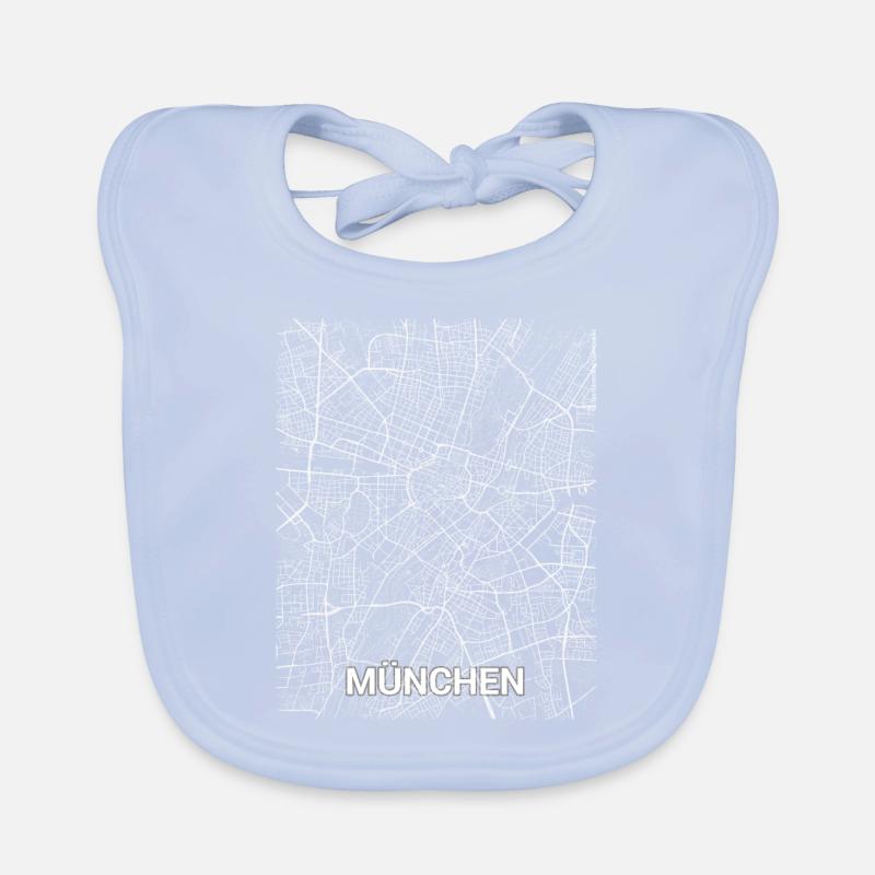 Plan du centre et rues de Munich Bavoir bio Bébé