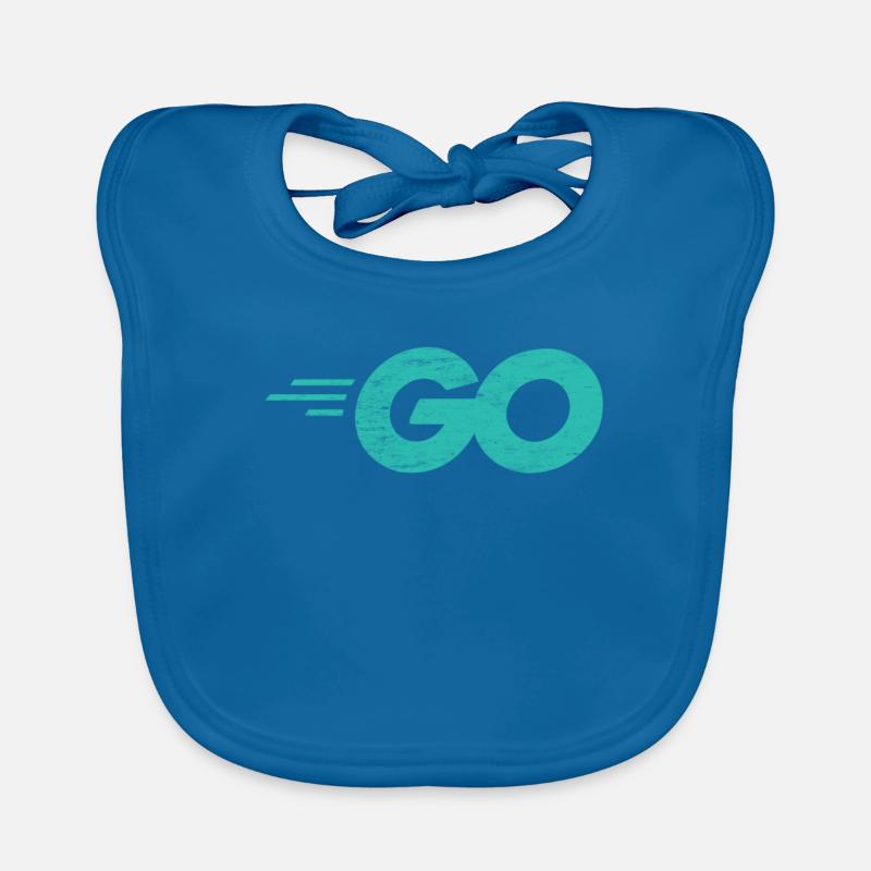 Go-Programmiersprache mit Go-Logo in Not Baby Bio-Lätzchen