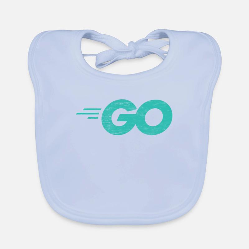 Go-Programmiersprache mit Go-Logo in Not Baby Bio-Lätzchen