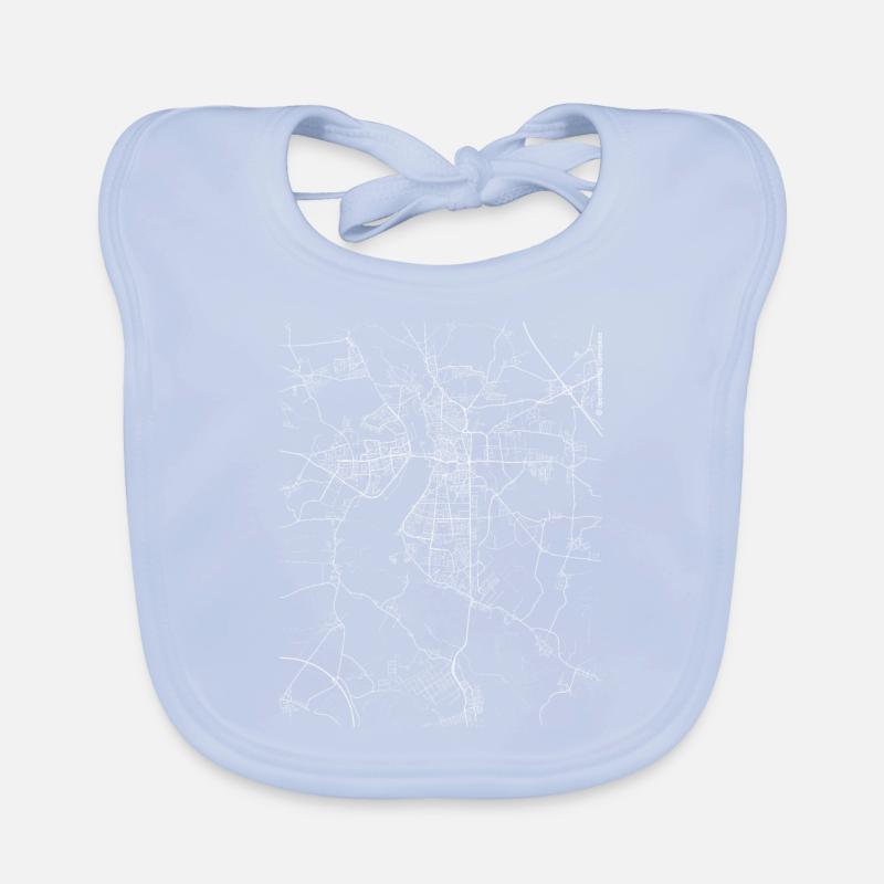 Minimal Saale Stadtplan und Straßen Baby Bio-Lätzchen