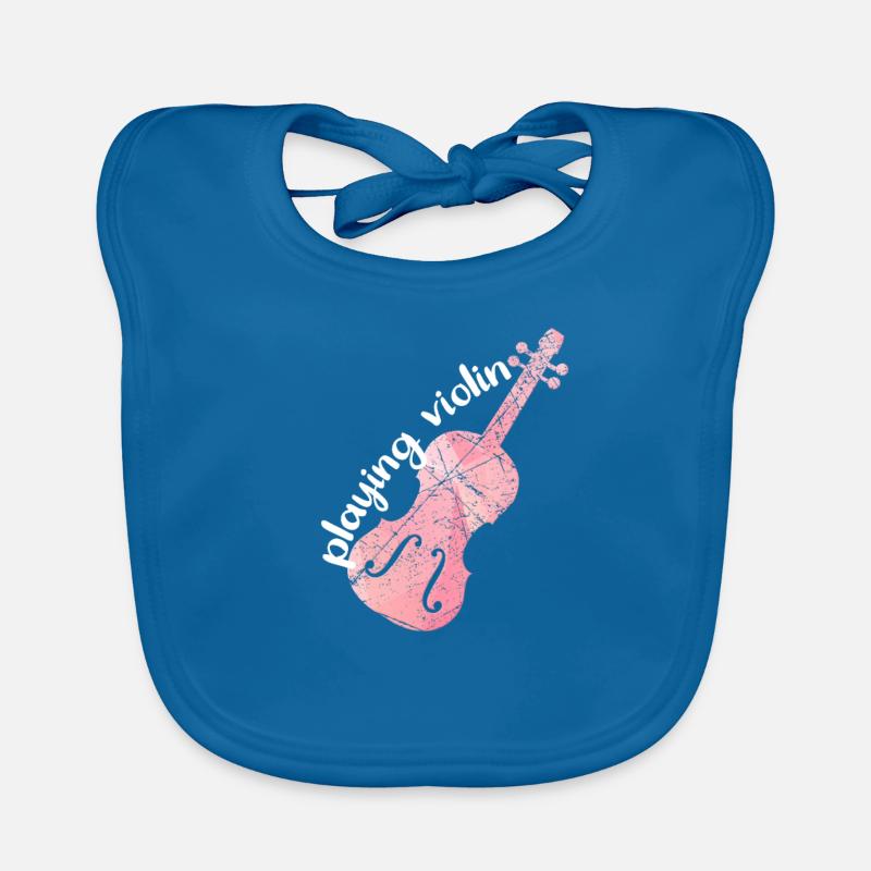 Violinenspieler Geschenkidee Baby Bio-Lätzchen