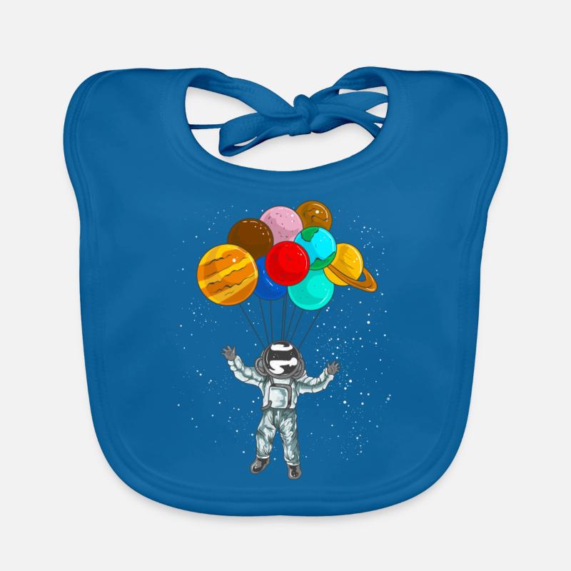 Astronaute dans l'espace voler avec des ballons de la planète Bavoir bio Bébé