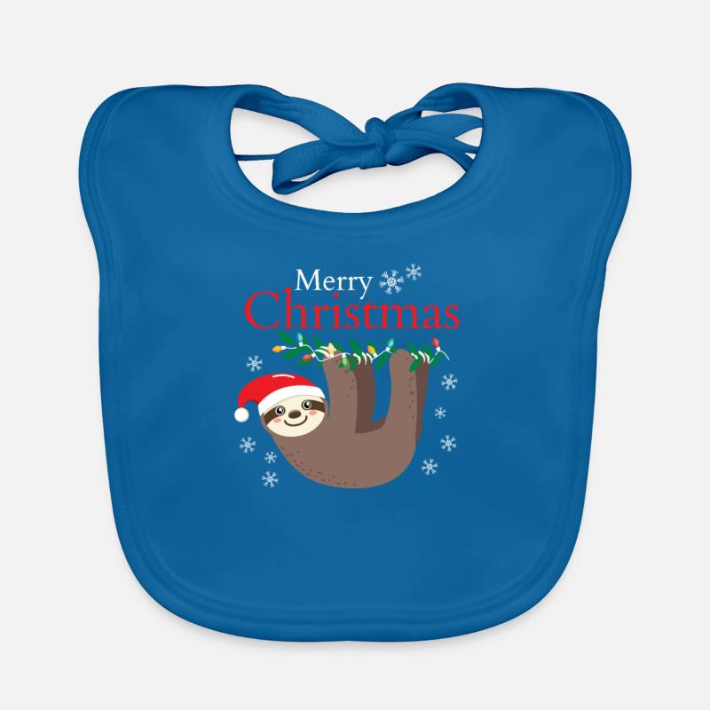 Faultier Weihnachten Baby Bio-Lätzchen