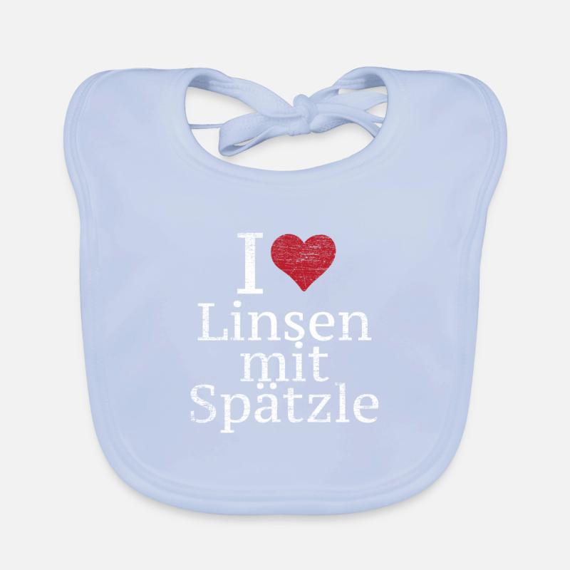 Linsen with Spätzle Geschenk Baby Bio-Lätzchen