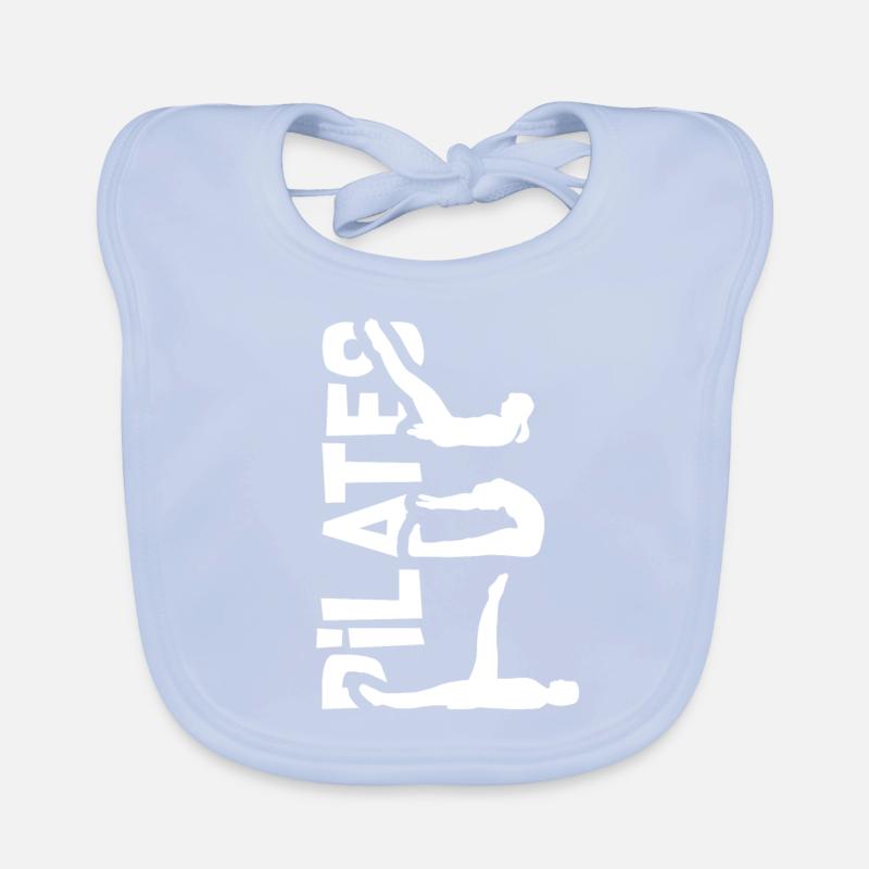 Pilates silhouette Organic Baby Bibs