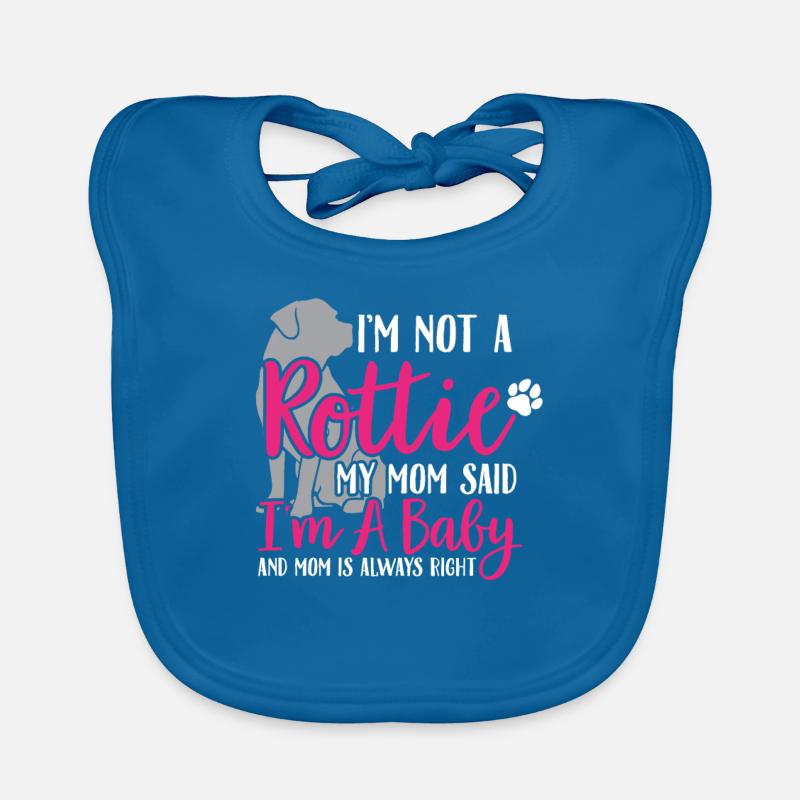 Idée cadeau chiot chien Rottweiler Bavoir bio Bébé
