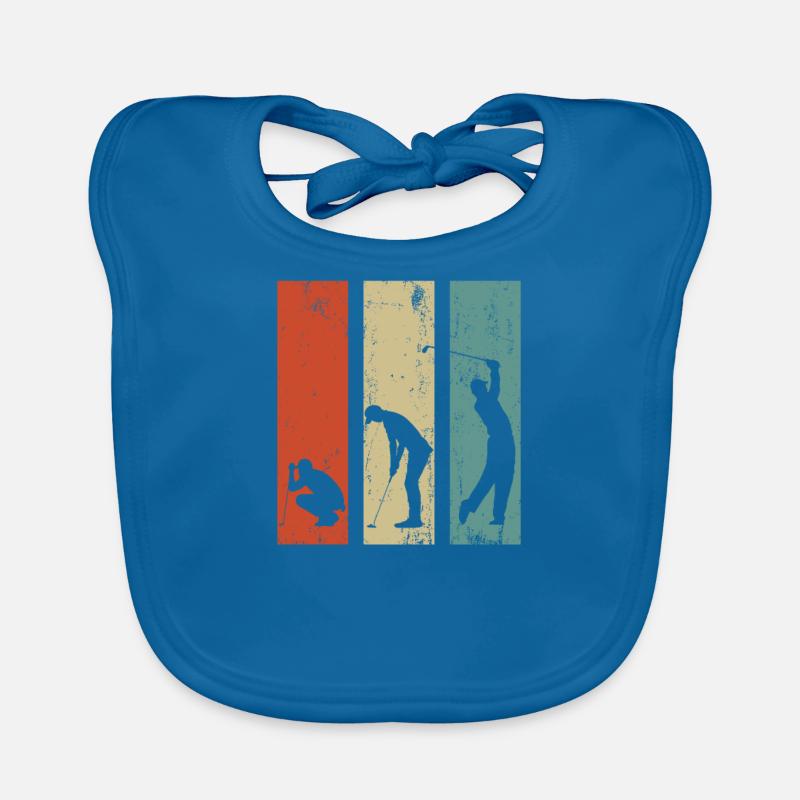 Golf Golfer Golf Course Gift Club de Golf Drôle - Bavoir bio Bébé - bleu paon