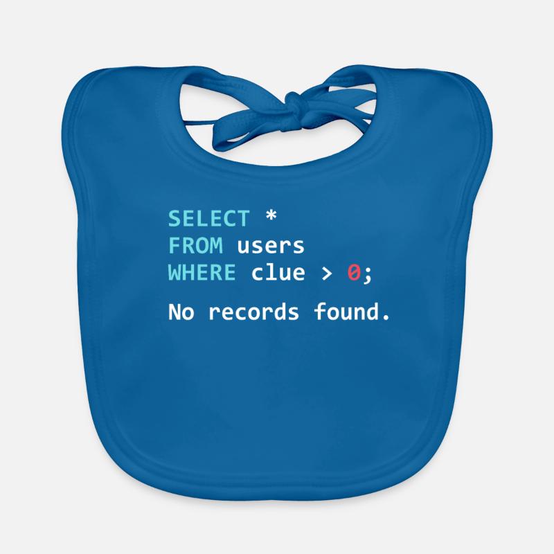 Drôle de programmeur Gift SQL Query Bavoir bio Bébé