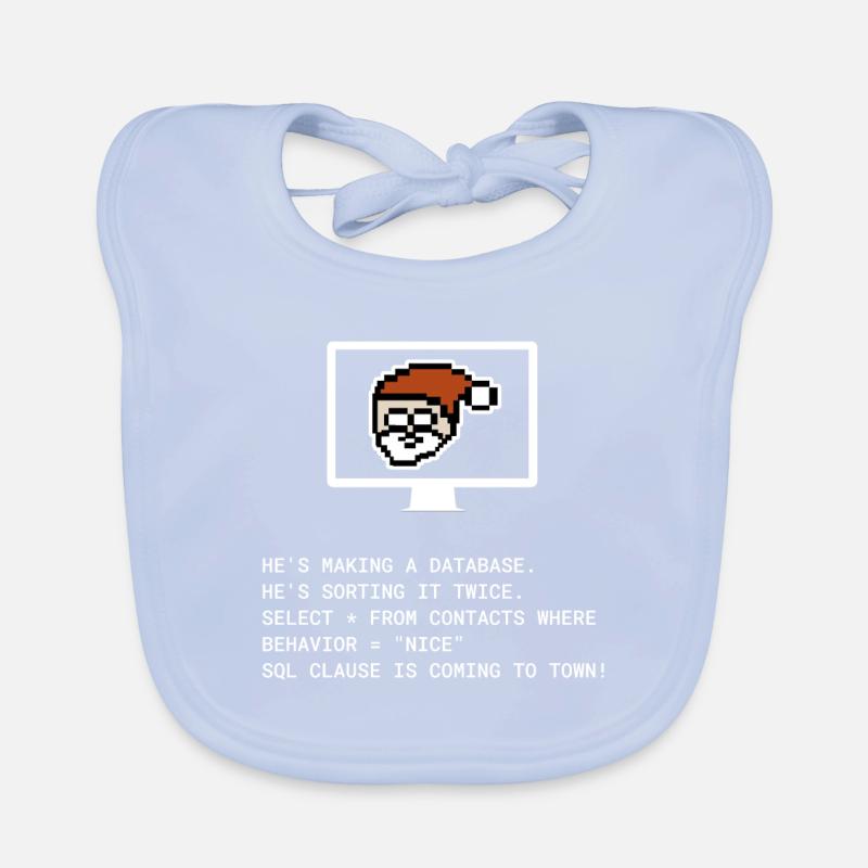 Cadeau informatique programmeur Noël SQL Clause Bavoir bio Bébé