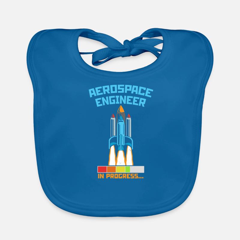 Aerospace Enginner in Progress Engineer Rocket Organic Baby Bibs
