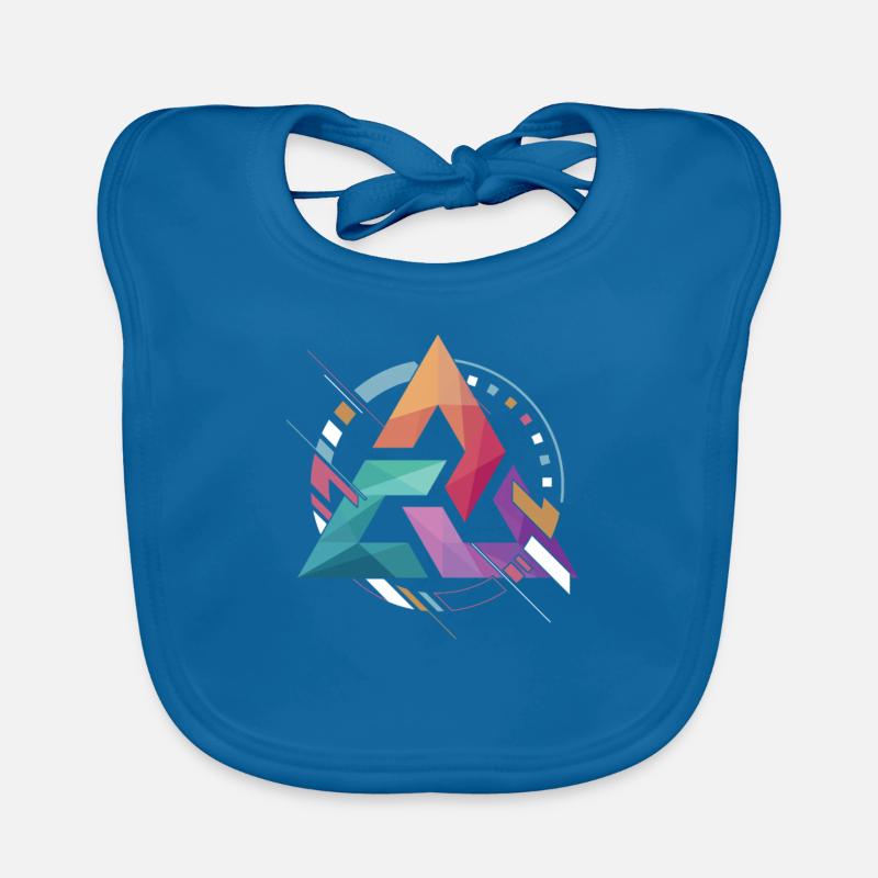 Triangle Abstract With Three Edges Gift Organic Baby Bibs