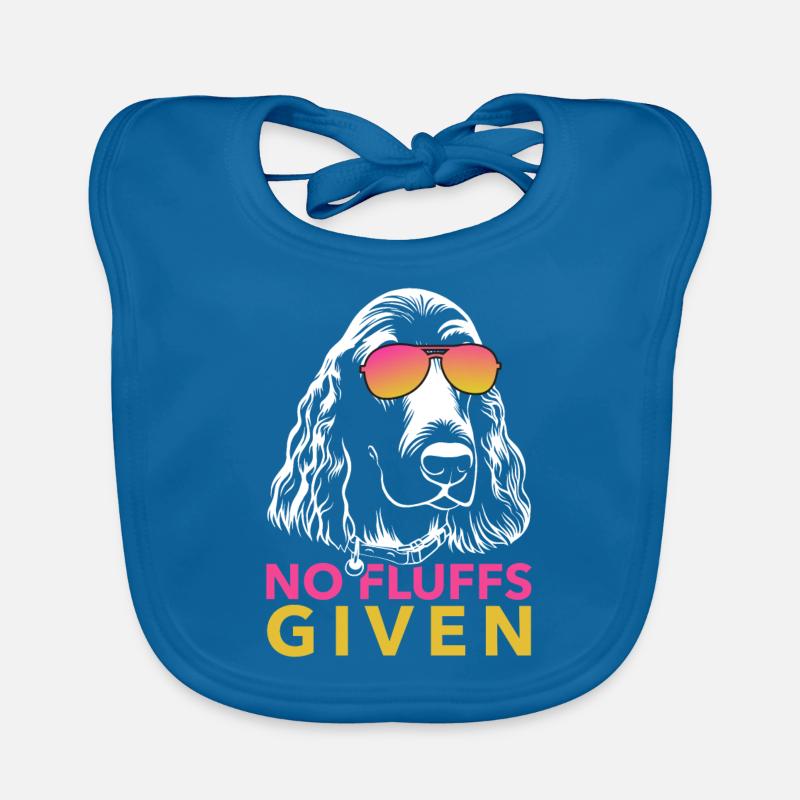 Cocker Spaniel - Bavoir bio Bébé - bleu paon
