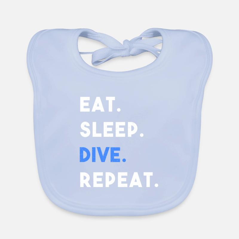 EAT SLEEP DIVE REPEAT Organic Baby Bibs