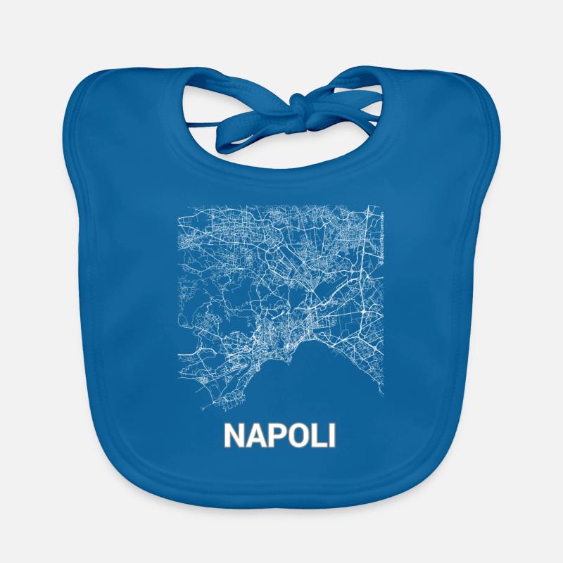 Plan de Napoli et rues Bavoir bio Bébé