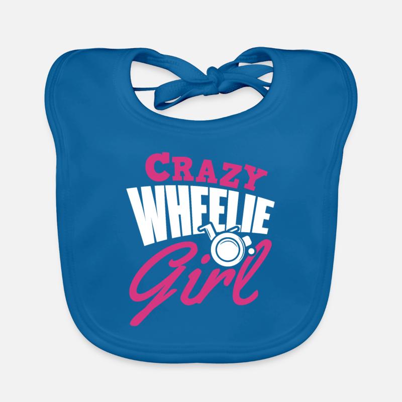 Rollstuhl Mädchen Baby Bio-Lätzchen