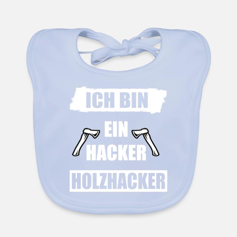Ich bin ein Holzhacker Baby Bio-Lätzchen