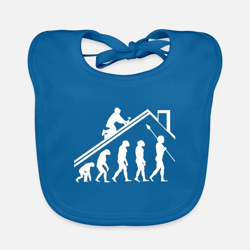 Dachdecker Evolution Geschenk Baby Bio-Lätzchen